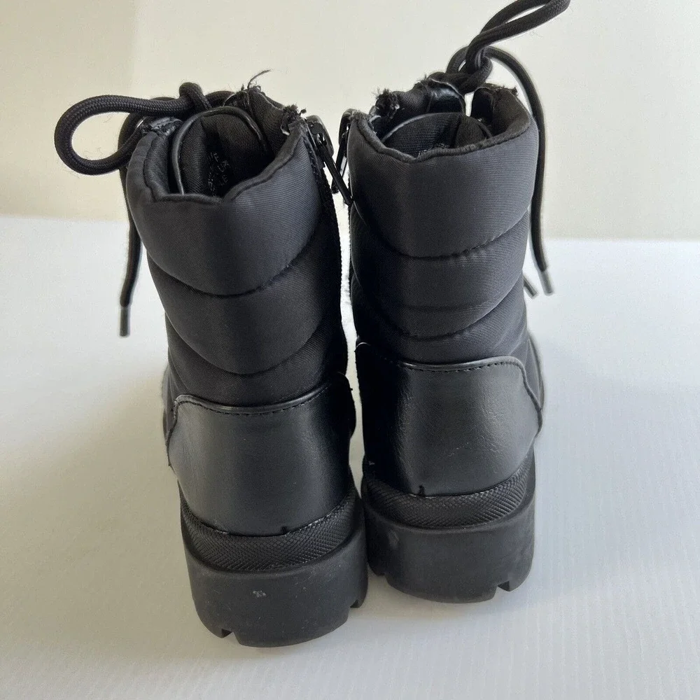 Mark Fisher Girls Combat Boots Size 11 Black Lace Up Lug Sole